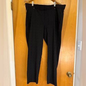 89th & Madison Textured Black Dress Pants